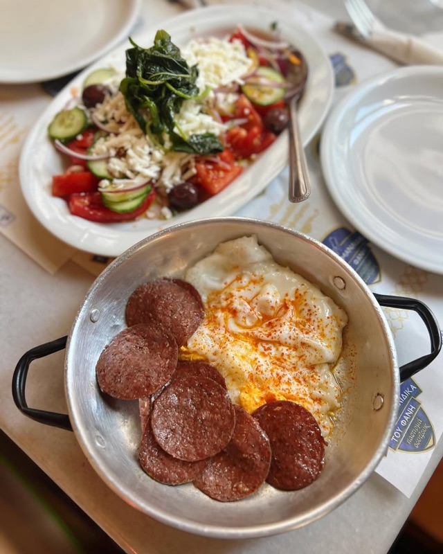 Karamanlidika tou Fani cured meat meze in Psiri, Athens