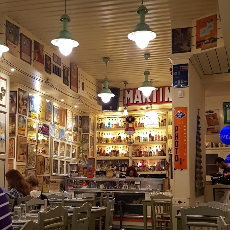 Oineas modern Greek taverna in Psiri, Athens