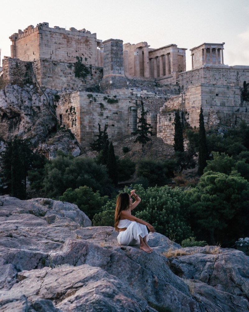 Areopagus Hill (Mars Hill) in Below Acropolis entrance
