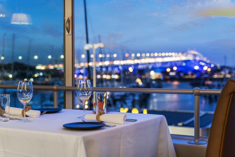 Sails Restaurant overlooking Westhaven Marina in Auckland