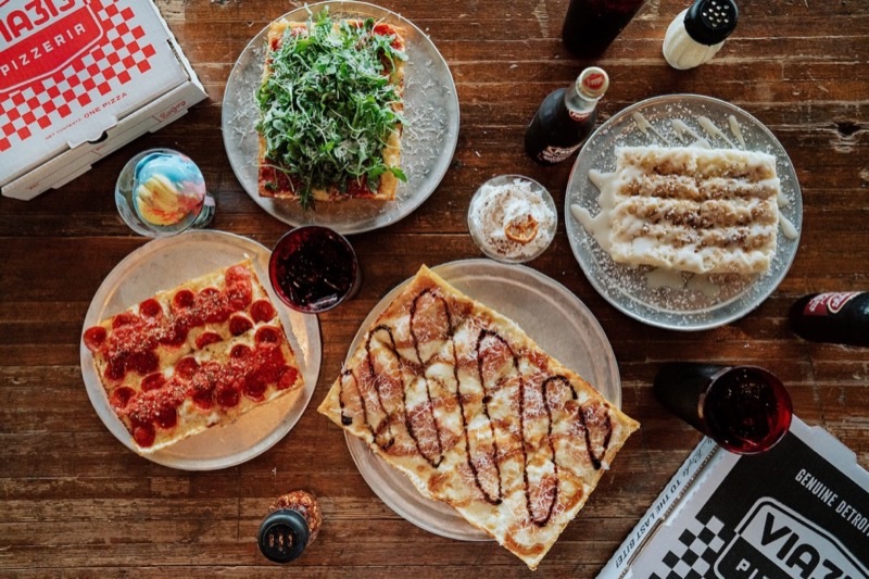 Via 313 Pizzeria in East Austin — Via 313 brought authentic Detroit-style pizza to Austin, featuring thick, rectan