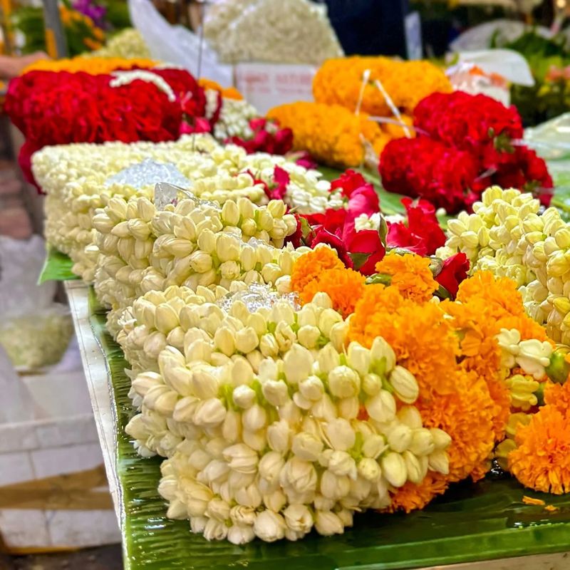 ICP Flower Market Bangkok — orchid-filled corridors at Pak Khlong Talat