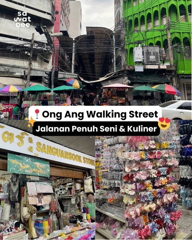 Khlong Ong Ang Walking Street in Phra Nakhon