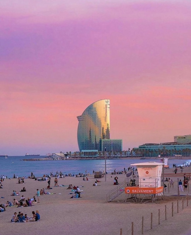 Barceloneta Beach / W Barcelona Hotel