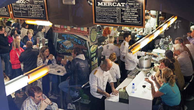 Tapas 24 restaurant interior and counter