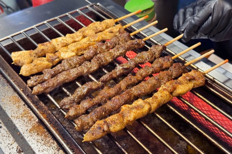Xinjiang Lamb Skewer Stalls (烤羊肉串) — street food spot in Beijing