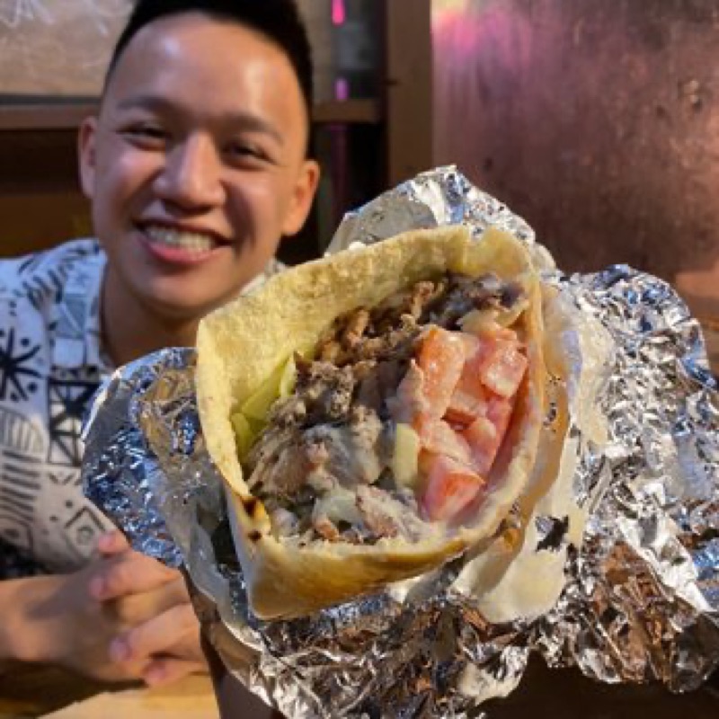 Mamoun's Falafel sandwich in the East Village NYC