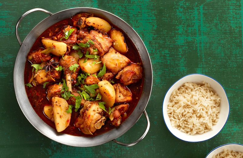 Spicy Village big tray chicken in Chinatown NYC