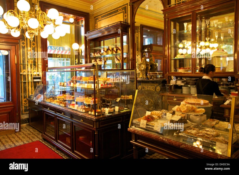 Demel Vienna imperial pastry house with elaborate cake displays