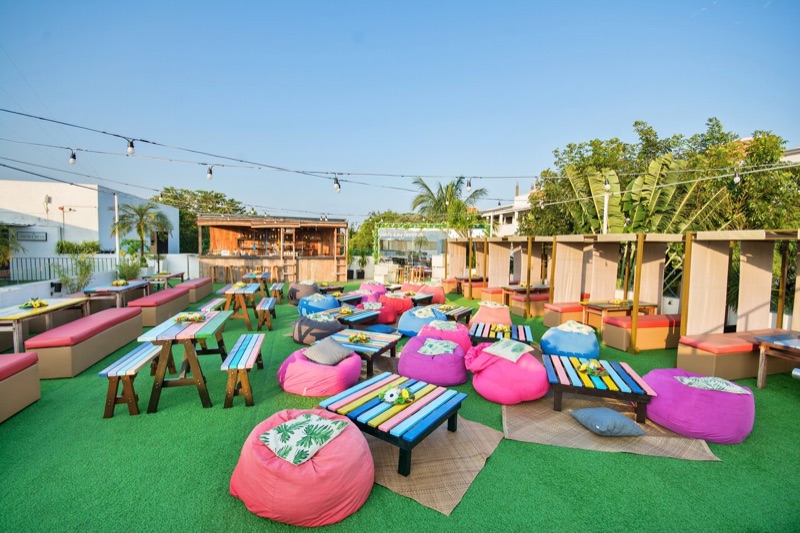 Pelican Sky Bar rooftop view of Boracay sunset