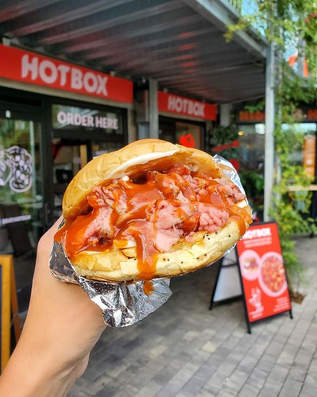 Hot Box at Bow Market in Somerville — South Shore bar pie style