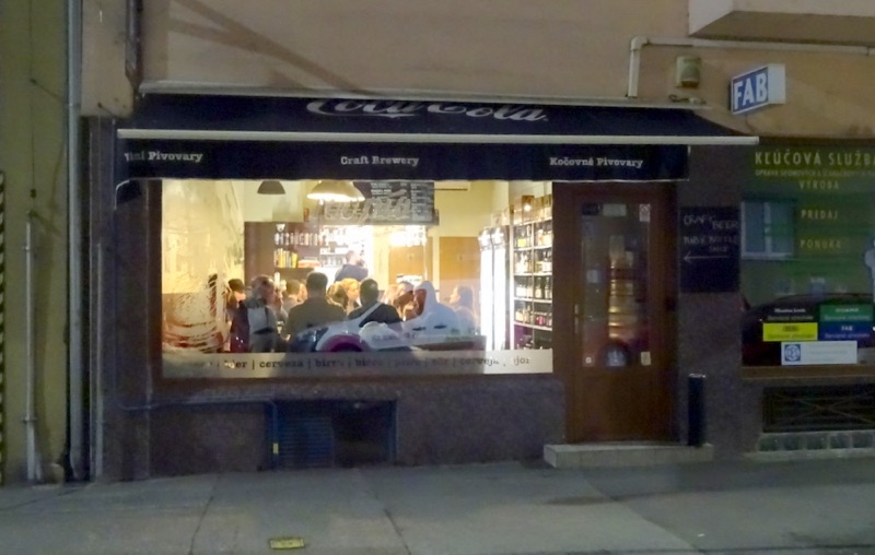 100 pív craft beer bar and bottle shop on Medená street Bratislava