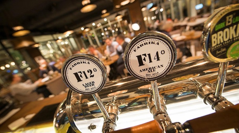 FABRIKA the beer pub Bratislava brewpub interior