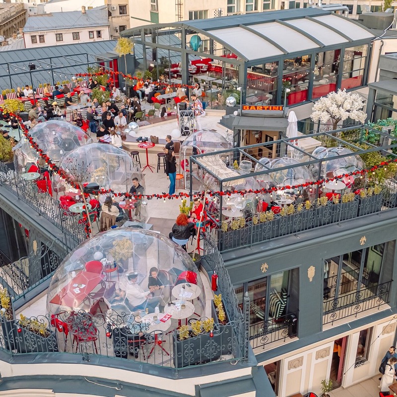 BARTINI Rooftop bar with CEC Palace views in Bucharest