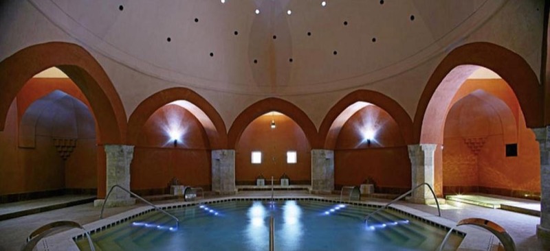 Veli Bej Bath elegant interior pool, Budapest