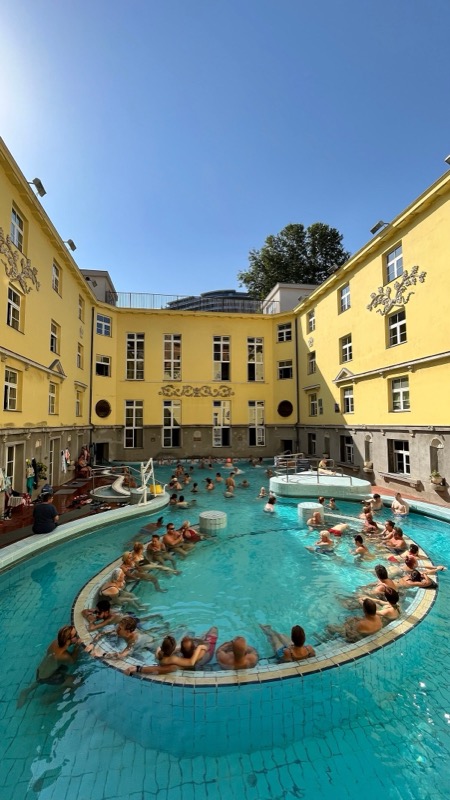 Lukács Thermal Bath pool area, Budapest