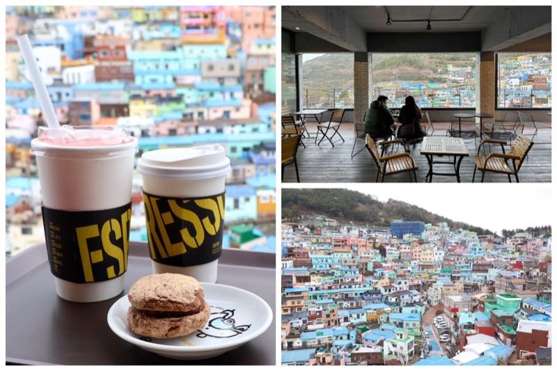 Cafe Avant Garde panoramic view of Gamcheon Village Busan