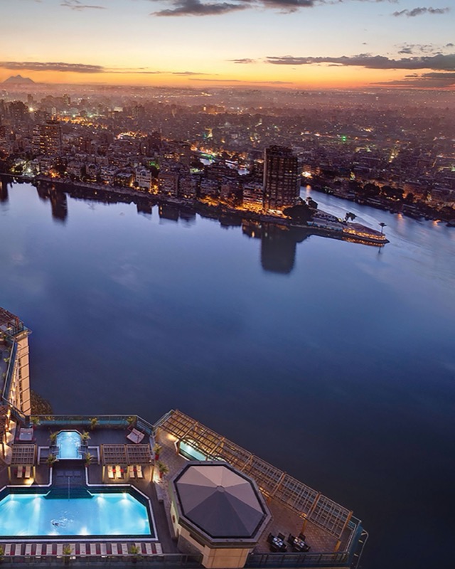 Fairmont Nile City 25th floor Sky Pool with 360 degree Cairo views