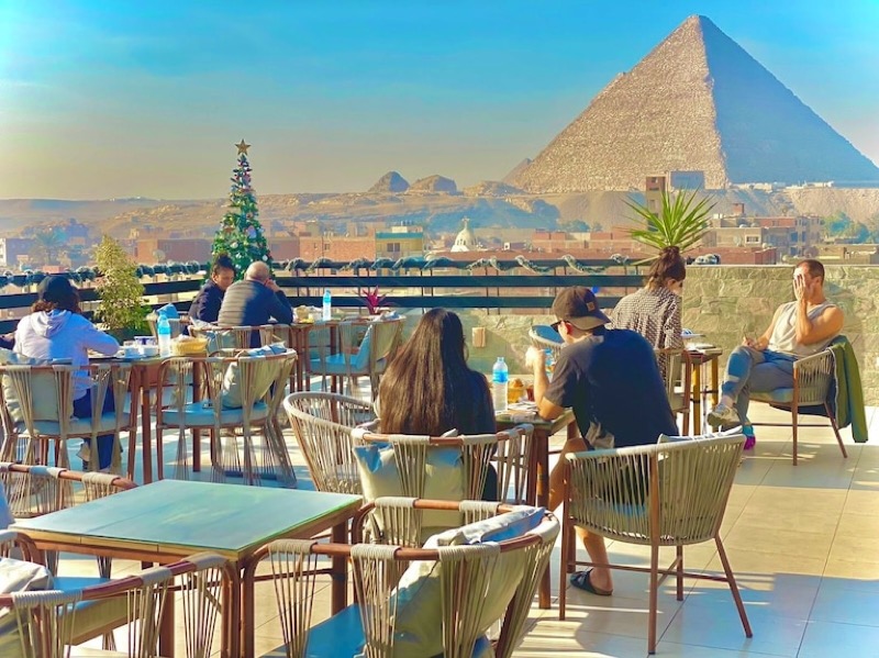 Kemet Rooftop cafe on Sherif Street in downtown Cairo