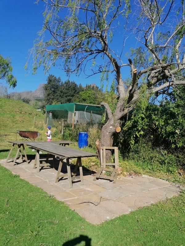 Heldeberg Farm braai area on Helderberg Mountain slopes