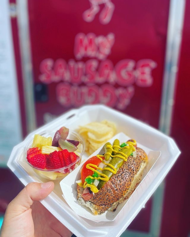 My Sausage Buddy in Often Uptown, South End — My Sausage Buddy specializes in gourmet sausages and hot dogs, offering a wide a