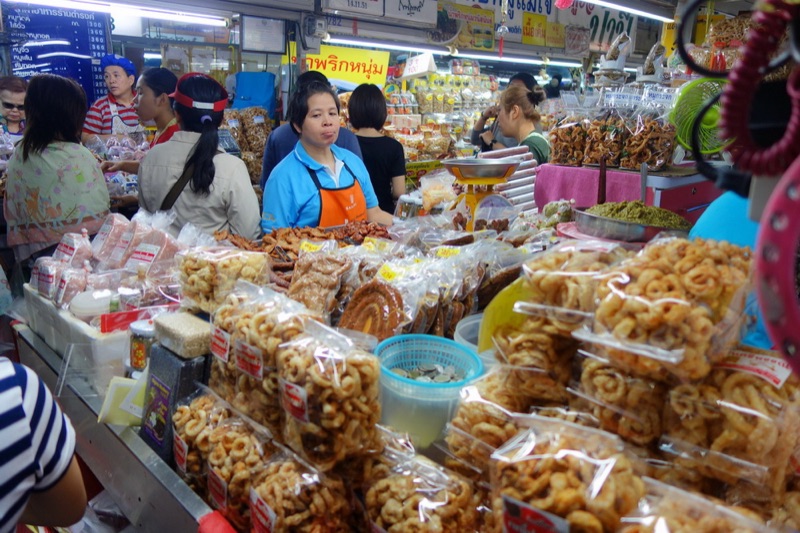 Hilltribe handicrafts and textiles at Chiang Rai night market