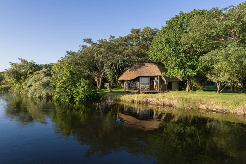 Chobe Savanna Lodge in Namibian bank of the Chobe River