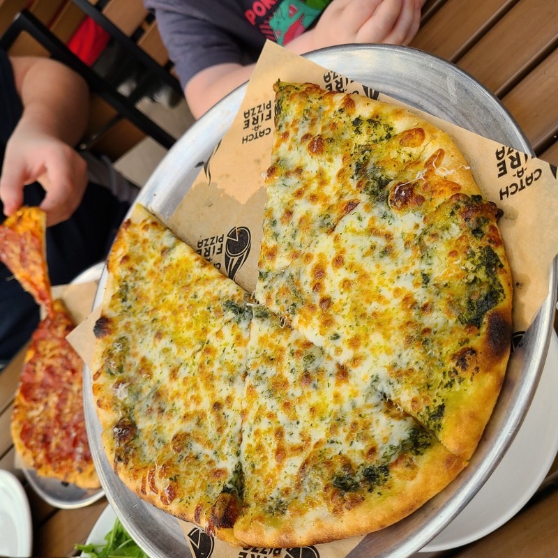 Catch-a-Fire Pizza in Blue Ash — Catch-a-Fire Pizza offers delicious wood-fired pies within the casual and lively