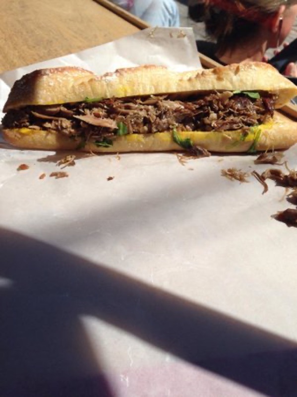 Ma Poule duck confit baguette at Torvehallerne in Copenhagen