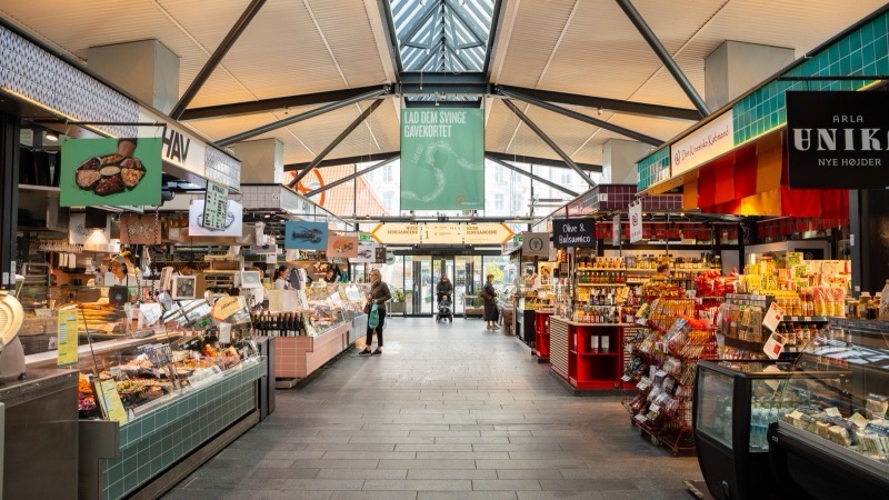 Torvehallerne food hall in Copenhagen