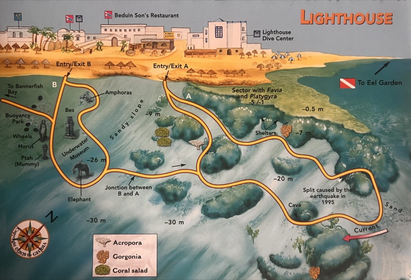 The Lighthouse dive site in Dahab — best beginner scuba diving in Egypt