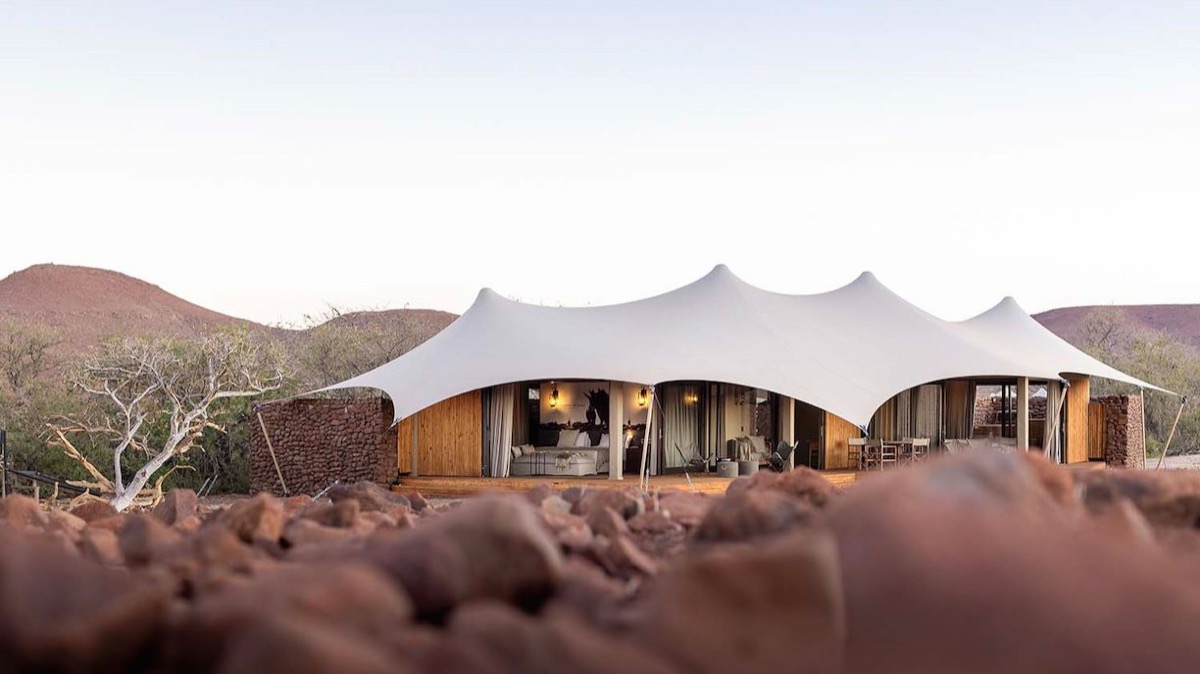 Desert Rhino Camp remote tented camp in the Palmwag Concession