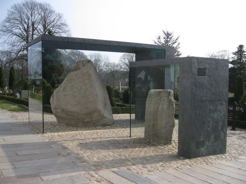 Jelling Monuments runestones and burial mounds in Denmark