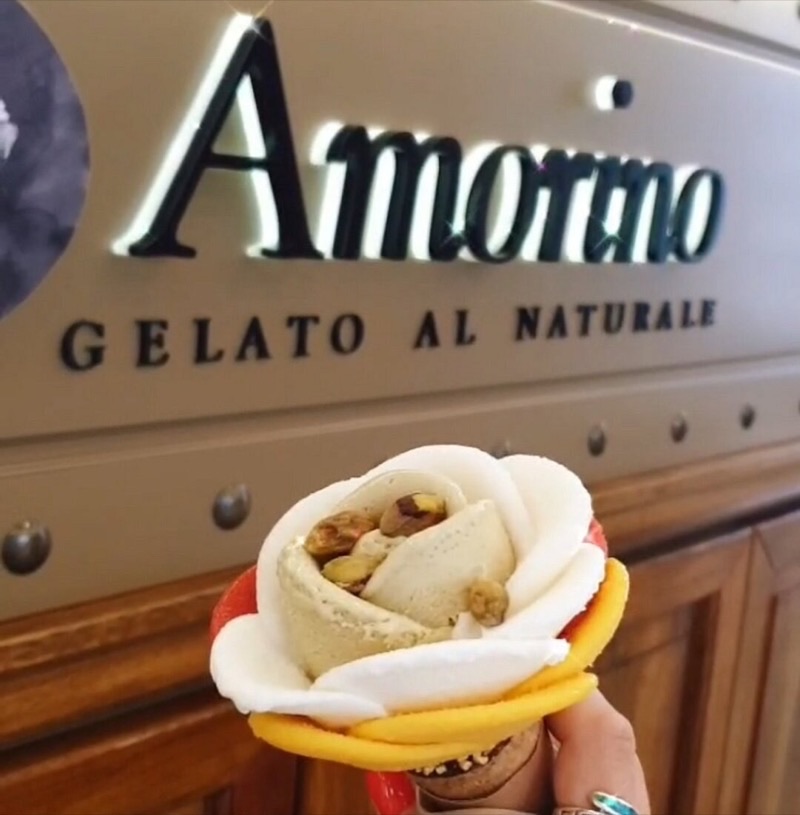 Amorino in The Dubai Mall — Amorino elevates gelato to an art form, crafting exquisite, naturally flavored s