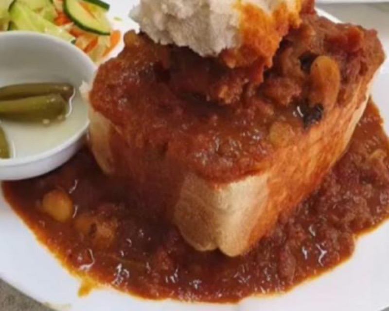 Food Xpress Overport Durban bunny chow with beans and cheese