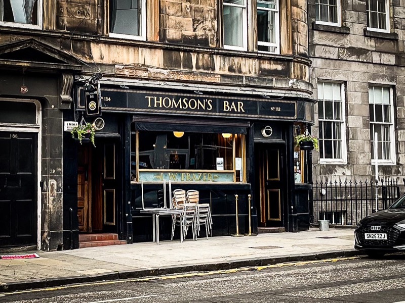 Thomson's Bar traditional pub in Edinburgh Haymarket