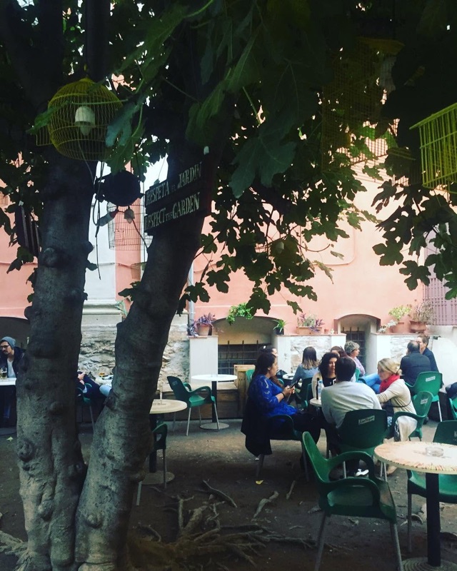 Antic Teatre garden terrace in El Born, Barcelona