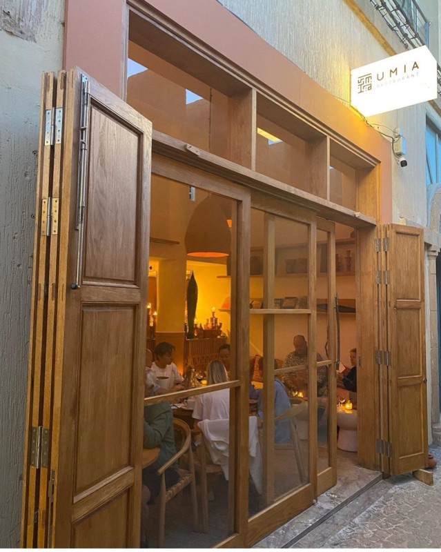 Umia restaurant interior Essaouira near Skala