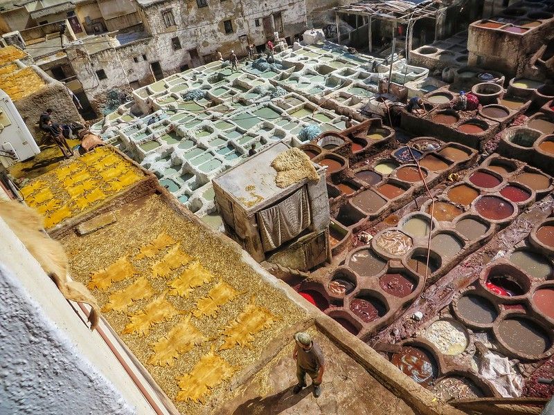 Ain Azliten Tannery in Fez, Morocco