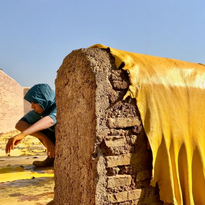 Ain Azliten Tannery close-up viewpoint in Fez