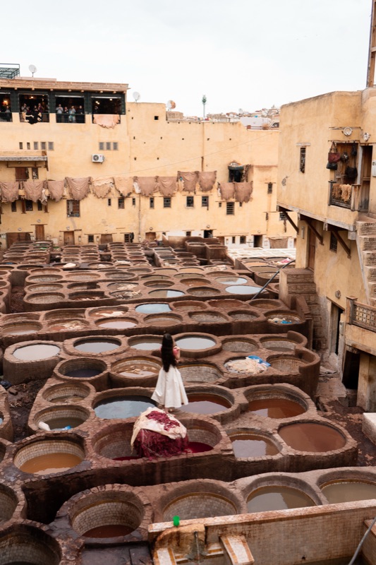 Riad Chouara rooftop with tannery views in Fez