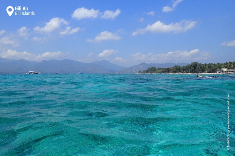 Calm turquoise water at Turtle Beach, Gili Air