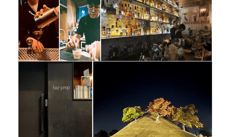 Bar Prep cocktail bar in Gyeongju with Temonje 1779 Korean spirit
