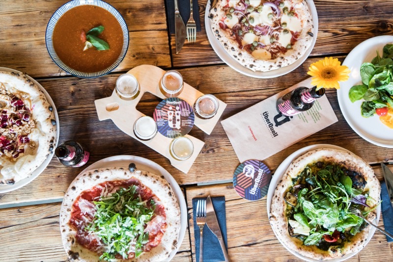 ÜberQuell Brauwerkstätten in St. Pauli — Nestled directly on the Elbe, ÜberQuell offers an exceptional experience combini