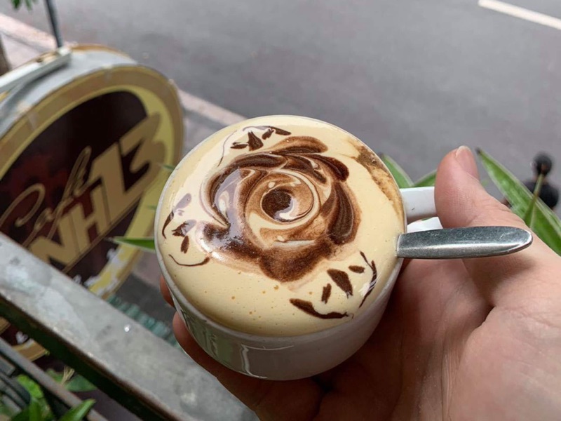 Café Dinh traditional egg coffee Hanoi