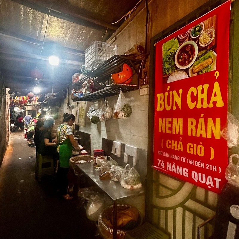 Bún Chả 74 Hàng Quạt in Hanoi's Old Quarter