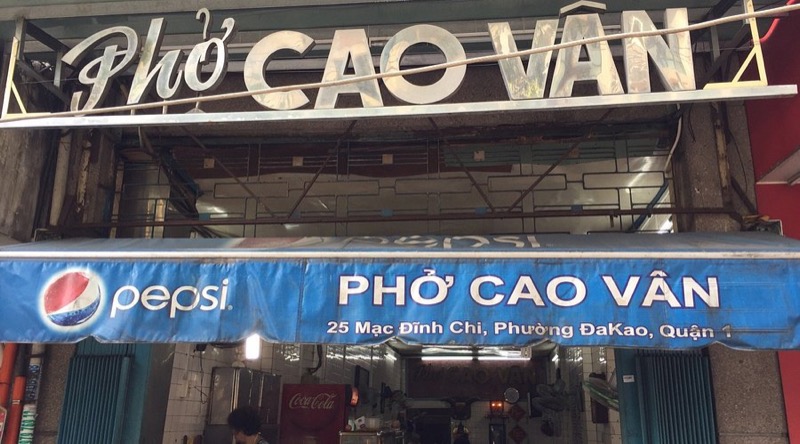 Phở Cao Văn in District 1, Ho Chi Minh City