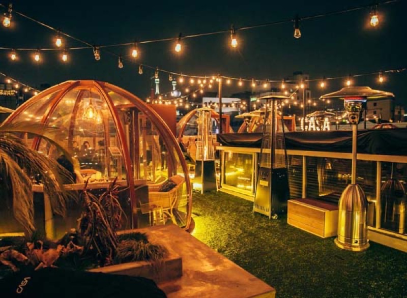 Casa Corona rooftop bar in Itaewon Seoul