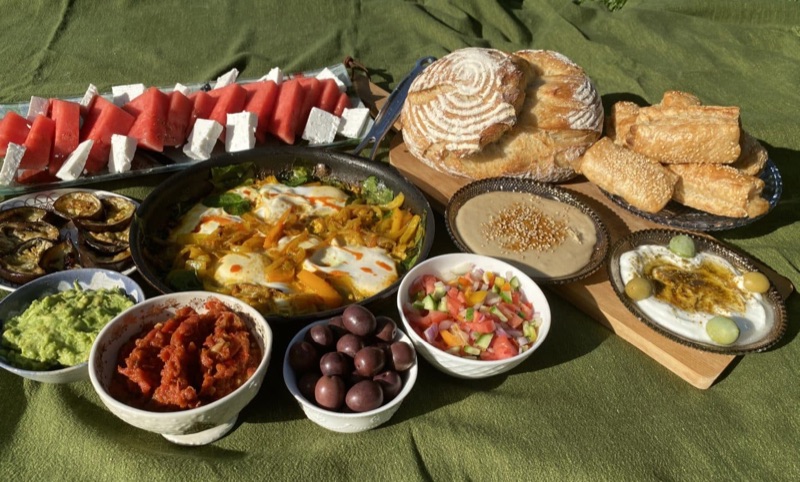 Arcaffe cafe shakshuka on Rothschild Boulevard Tel Aviv