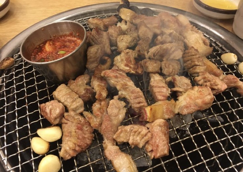 Gamseongdon black pork BBQ near Hallim Park